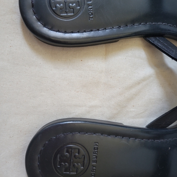 Tory Burch Matte Black Miller Sandal Sz 8 - Picture 10 of 13